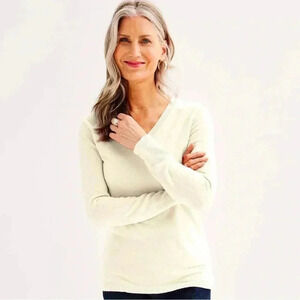 Croft & Barrow® The Extra Soft V-Neck sweater size XL